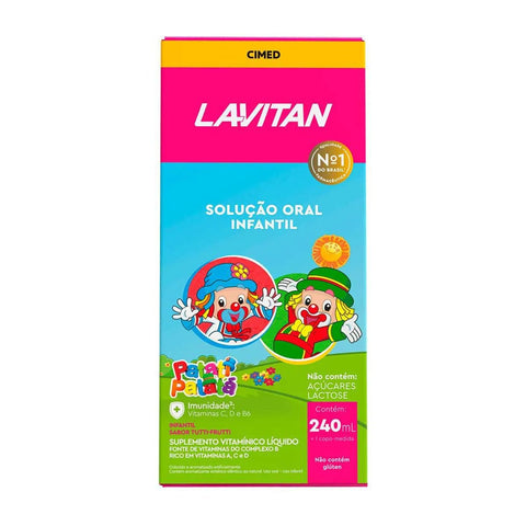 Polivitamínico Lavitan Infantil Patati Patatá  Tutti-Frutti - 240 mL - Solução