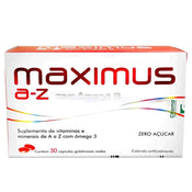 Maximus Az Suplemento Vitamico Zero Acucar Frasco Com 30 Cápsulas Gel Moles