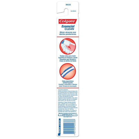 Escova de Dente Colgate Essencial Clean Macia, Sortida Com 1 Unidade