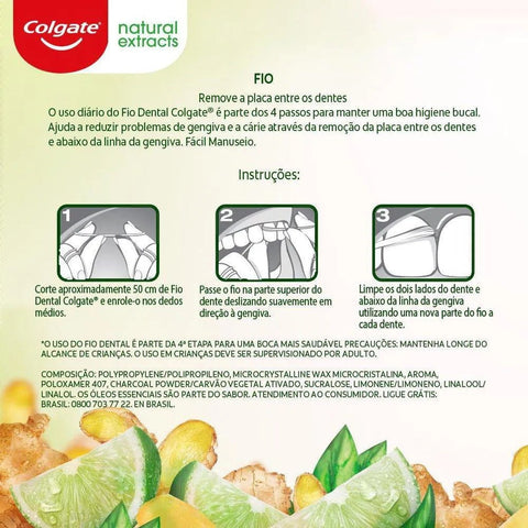 Fio Dental Colgate Natural Extracts Citrus &Amp;Amp; Gengibre 25m