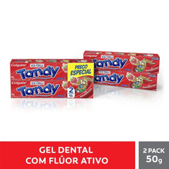 Kit Gel Dental Infantil Colgate Tandy Morango 2 Unidades de 50g Cada