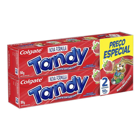 Kit Gel Dental Infantil Colgate Tandy Morango 2 Unidades de 50g Cada