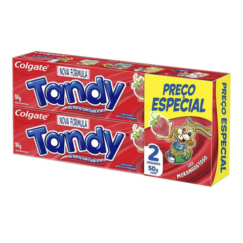 Kit Gel Dental Infantil Colgate Tandy Morango 2 Unidades de 50g Cada
