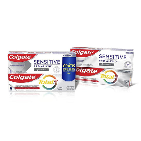 Kit Pasta de Dente Colgate Pro-Alivio + Colgate Total 12  110 g + 90g