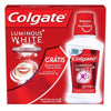 Colgate Palmolive Kit Pasta de Dente + Enxaguante Colgate Luminous White  3 x 70 g + 250 mL