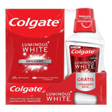 Kit Pasta de Dente + Enxaguante Colgate Luminous White  3 x 70 g + 250 mL