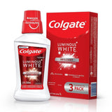Kit Pasta de Dente + Enxaguante Colgate Luminous White  3 x 70 g + 250 mL