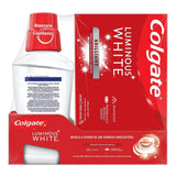 Kit Pasta de Dente + Enxaguante Colgate Luminous White  3 x 70 g + 250 mL