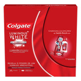 Kit Pasta de Dente + Enxaguante Colgate Luminous White  3 x 70 g + 250 mL