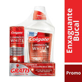 Kit Pasta de Dente + Enxaguante Colgate Luminous White  70 g + 500 mL