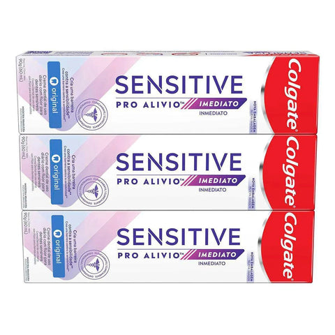 Pasta de Dente Colgate Sensitive Pró-Alívio Imediato  Original - 3 x 90 g