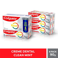 Pasta de Dente Colgate Total 12 Clean Mint  6 x 90 g