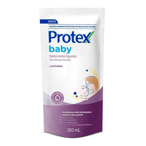 Refil Sabonete Líquido Infantil Protex Baby Da Cabeça Aos Pés Lavanda 380ml
