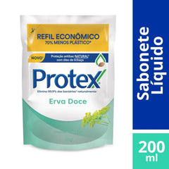 Refil Sabonete Líquido Protex Erva Doce Com 200ml
