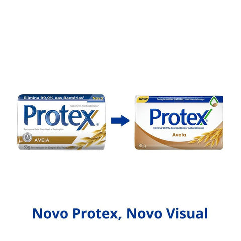 Sabonete Antibacteriano Protex Aveia, Barra, 1 Unidade Com 85G
