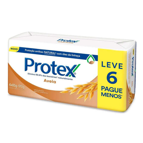 Sabonete Antibacteriano Protex Aveia, Barra Com 85G, Leve 6 e Pague 5