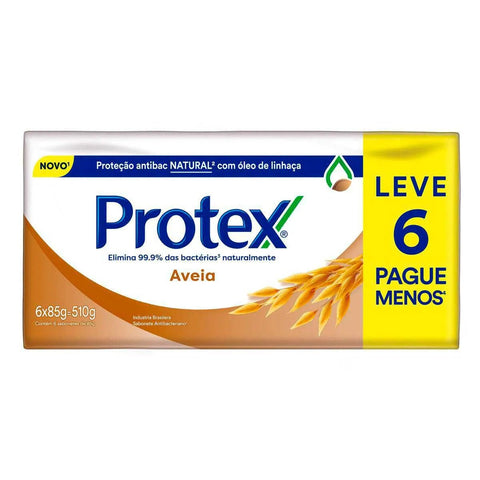 Sabonete Antibacteriano Protex Aveia, Barra Com 85G, Leve 6 e Pague 5