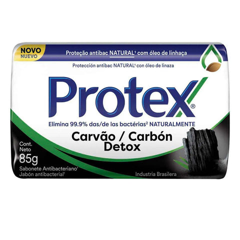 Sabonete Antibacteriano Protex Carvão Detox Barra, 1 Unidade Com 85G