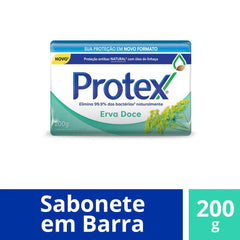Sabonete Antibacteriano Protex Erva-Doce, Barra, 1 Unidade Com 200G