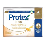 Sabonete Antibacteriano Protex Pro Regeneração Barra, 4 Unidades Com 80G Cada