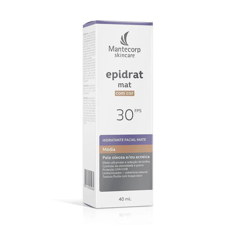 Hidratante Facial Epidrat Mat  Cor Média - FPS 30 - 40 mL