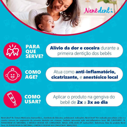 Nenê Dent N  150mg/g + 3,40mg/g + 3,20mg/g - 10 g - Gel