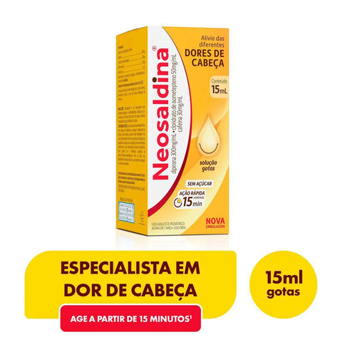 Neosaldina  50mg + 300mg + 30mg - 15 mL - Solução