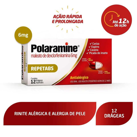 Polaramine  6mg - 12 Unidades - Comprimido