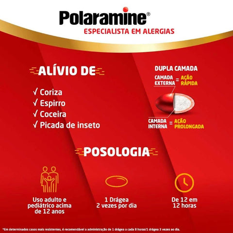 Polaramine  6mg - 12 Unidades - Comprimido