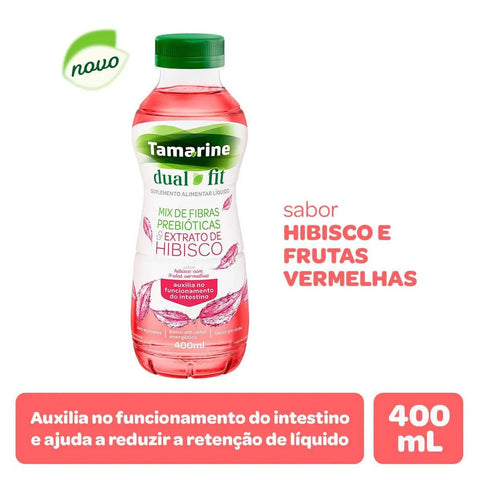 Suplemento Alimentar Líquido Tamarine Dual Sabor Hibisco Com Frutas Vermelhas 400ml