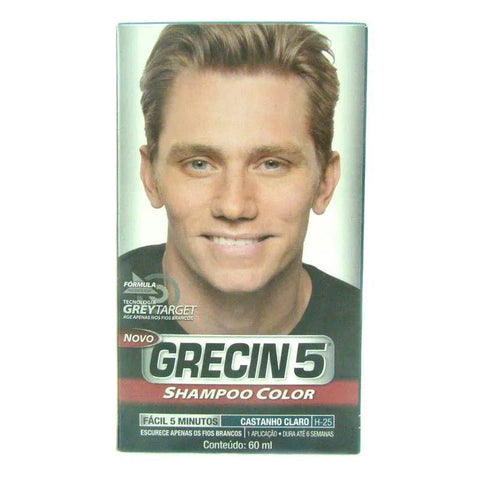 Shampoo Color Grecin 5 - Castanho Claro Com 60Ml