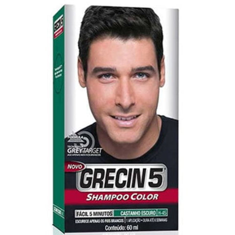 Shampoo Color Grecin 5 - Castanho Escuro Com 60Ml