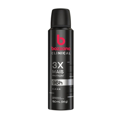 Desodorante Antitranspirante Masculino Bozzano Clinical Clean, Aerossol Com 150Ml