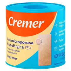 Fita Microporosa Cremer  2,5cm X 4,5cm - Cor Bege - 1 Unidade