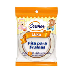 Fita Para Fraldas Cremer Luxo  20m - Cor Branca - 1 Unidade