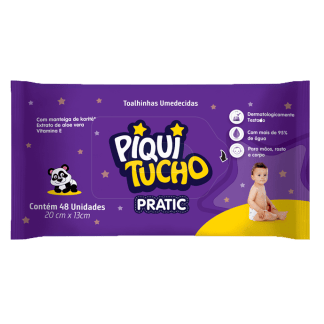Lenço Umedecido Piquitucho Pratic 48 Unidades