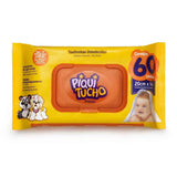 Lenço Umedecido Piquitucho Premium Capim Limão  60 Unidades