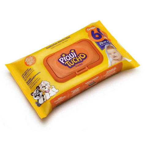 Lenço Umedecido Piquitucho Premium Capim Limão  60 Unidades