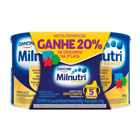 Fórmula Infantil Milnutri Premium  Tradicional - 2 x 800 g