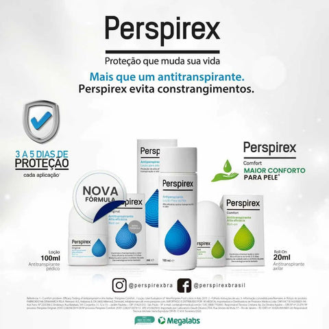 Desodorante Antitranspirante Perspirex Original, Roll-On, 1 Unidade Com 20Ml