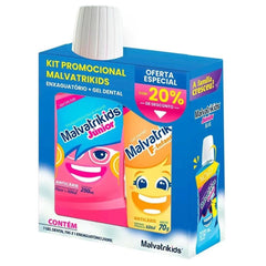 Kit Malvatrikids Infantil Pasta de Dente + Enxaguante Bucal  4+ Anos + Junior - 70 g + 250 mL