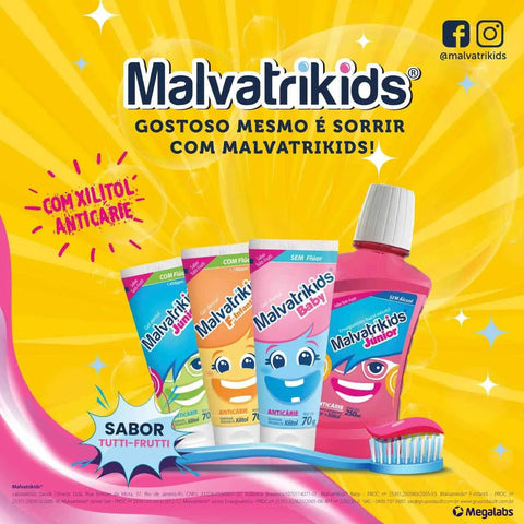 Pasta de Dente Infantil Malvatrikids  4+ Anos - 70 g