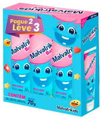 Pasta de Dente Infantil Malvatrikids  Baby - 3 x 70 g