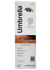 Protetor Solar Facial Umbrella Perfect Skin  Escuro - FPS 50 - 50 g