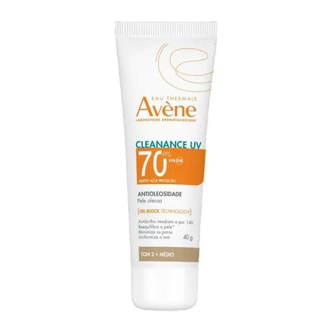 Protetor Solar Facial Avène Cleanance UV  Tom Médio - FPS 70 - 40 g