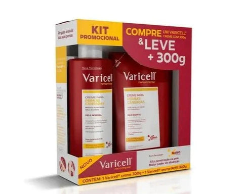 Kit Varicell Nanoint Creme 300g+Refil 300ml