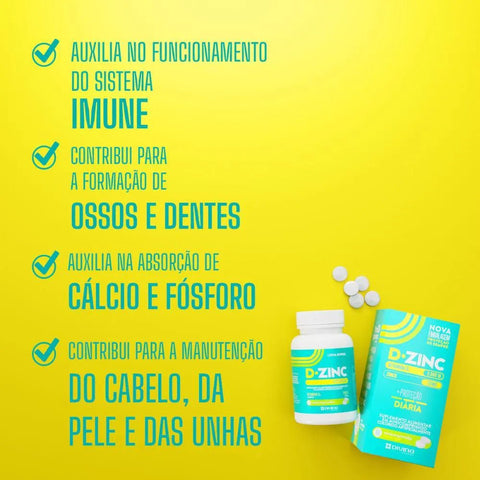 D-Zinc  2.000Ui + 30mg - 30 Unidades - Comprimido