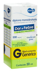 Dipirona Monoidratada (EMS)  500mg/mL - 20 mL - Solução