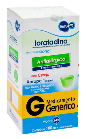 Loratadina (EMS)  1mg/mL - 100 mL - Xarope