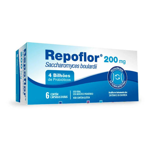 Repoflor  200mg - 6 Unidades - Cápsula